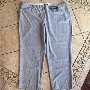 Isaac Mizrahi Gray Straight-Leg Trousers